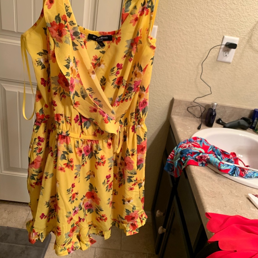 Romper with ruffle chest and bottom